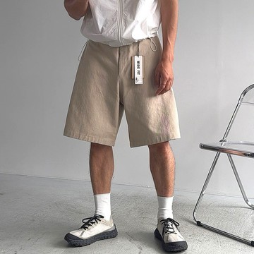 正韓高密度重磅棉後鬆緊休閒五分短褲 4色 YUPPIE 預購商品 0727