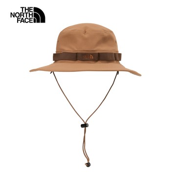 The North Face北面男女款棕色UPF防曬漁夫帽｜5FXF5K2 抗UV
