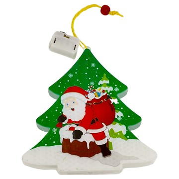 LED聖誕掛燈 暖白光  金色 + 綠色  11.5cm  1個