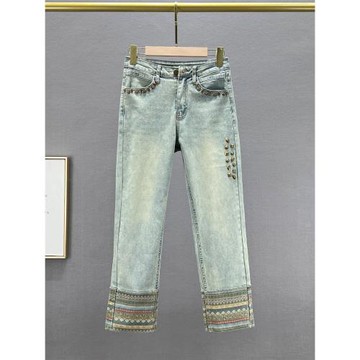 九分牛仔褲女2023年新款春夏季彈力高腰修身顯瘦百搭直筒煙管褲潮