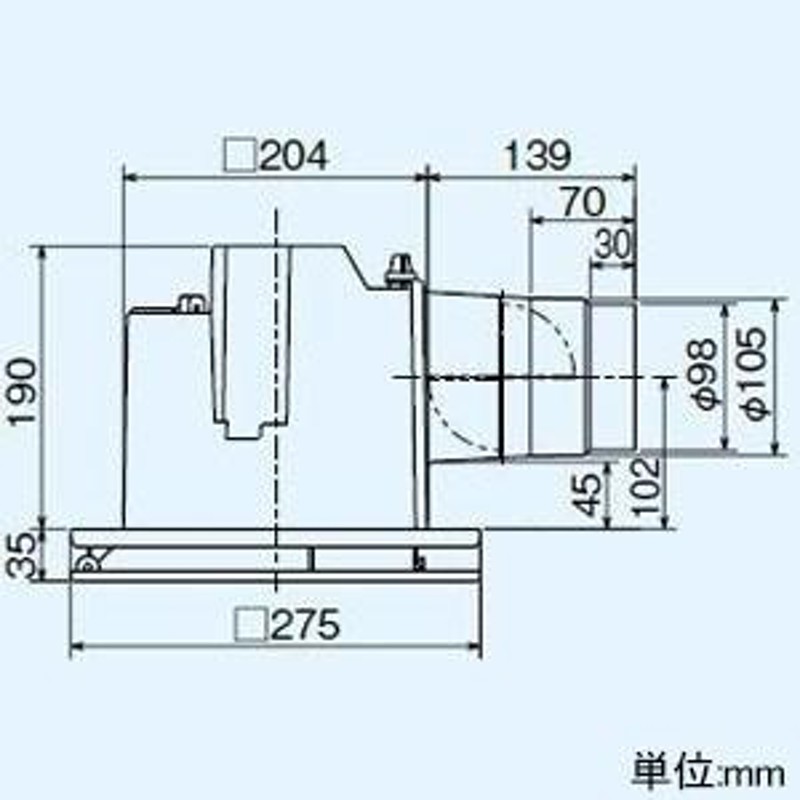 ダクト用換気扇 VD-13ZPQD2-