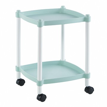 E-home Lightart輕量化雙層方形收納置物推車-三色可選綠色