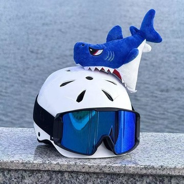 台灣出貨 大口鯊魚頭盔裝飾 毛絨玩偶機車裝飾 機車裝飾玩偶 越野平衡車通用鯊魚玩偶 快拆飾品貼 機車騎士搞怪配件 禮物