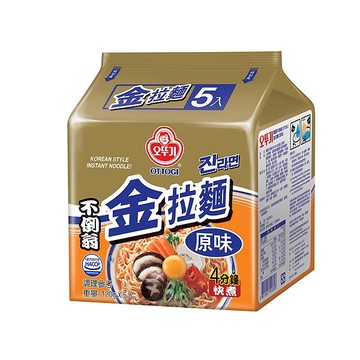 韓國不倒翁 金拉麵(原味) 5入裝【小三美日】D520308 韓泡 韓式 泡麵 宵夜 颱風 熱湯麵 寒流 晚餐
