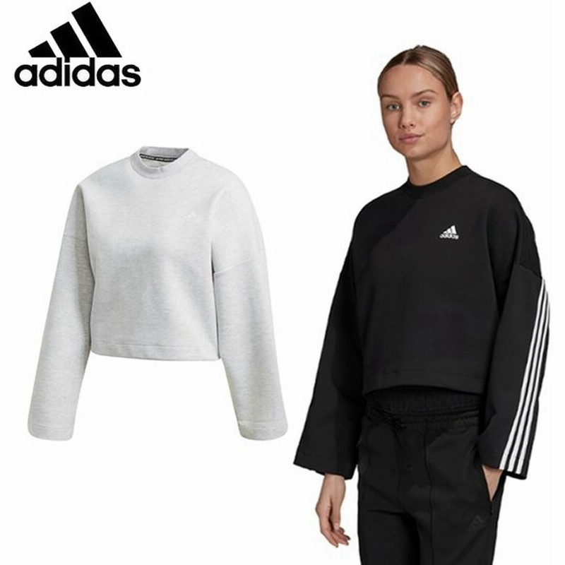 アディダス スウェットトレーナー レディース 3ストライプス ダブルニット スウェットシャツ Ipb01 Adidas 通販 Lineポイント最大0 5 Get Lineショッピング