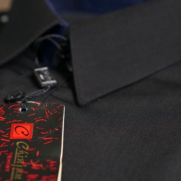 【CHINJUN/65系列】舒適抗皺襯衫-長袖、短袖，素面黑，編號：P12、S12