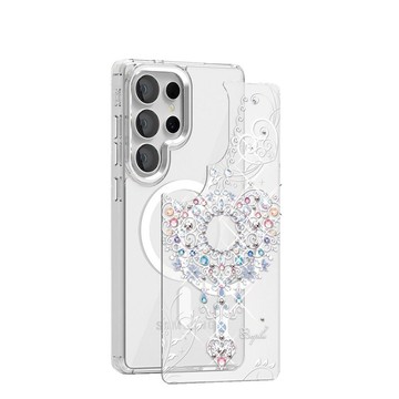Samsung S26/S25/S24系列 可拆式磁吸片材彩鑽手機殼-永恆愛鍊