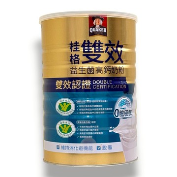 桂格 雙效益生菌高鈣脫脂奶粉 1300公克