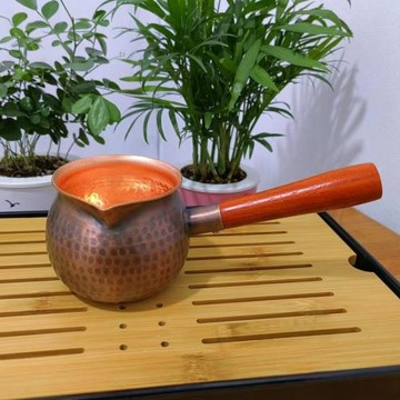 加厚純銅銅壺銅罐銅茶壺罐罐茶煮茶器熬茶西北茶罐紫銅套裝專用無