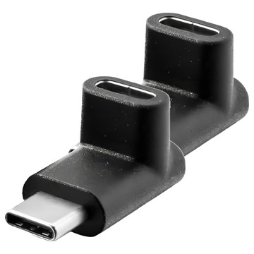 MAX+ Type-C L型公對母充電傳輸轉接頭 支援充電 數據傳輸同步 10Gbps高速傳輸  單一商品  2個