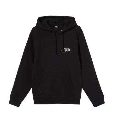 STUSSY BASIC STUSSY HOODIE BLACK