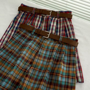 格子西裝中褲女夏季港味復古高腰休閑褲寬松闊腿褲薄款直筒五分褲