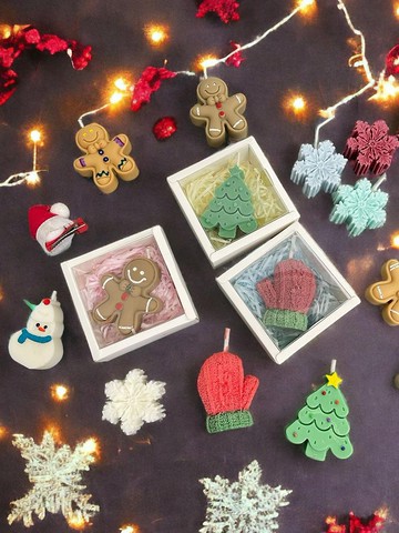 【聖誕禮物】聖誕造形蠟燭1件裝