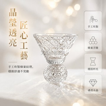 台灣出貨✨ 寶石紋錐形玻璃杯 水晶白酒杯 三角形羽球杯 創意高檔小酒杯 圓球底設計 精緻酒具禮贈品