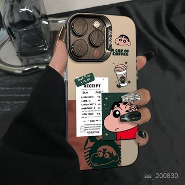 ✨限時下殺✨咖啡小新蘋果16promax手機殻iPhone11/12卡通15Plus趣味14軟xs/xr