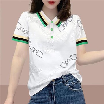 【韓國K.W.】雜誌同款個性玩酷圓領印花上衣(竹節棉/上衣/休閒/T恤/印花/中大尺碼)