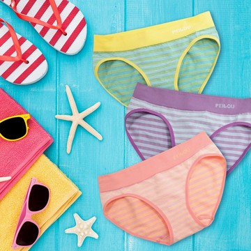 夏日條紋控抑菌無縫低腰內褲3入 女內褲 低腰 抑菌