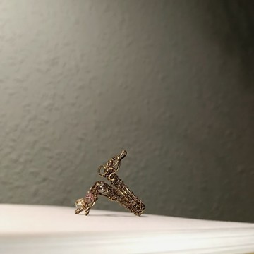 【金屬線編織 手作飾品】【植物造型戒指】-03019-