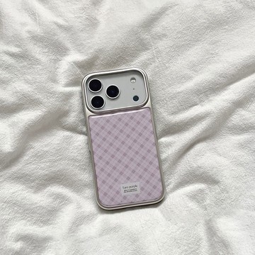 ✨防摔手機殼 新款✨韓系紫色菱格適用iPhone15promax蘋果16pro手機殼玻璃13防摔1412