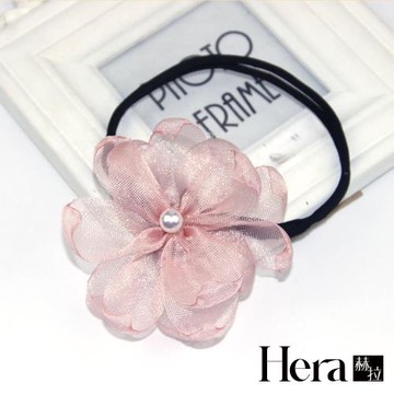 Hera 赫拉  娟紗珍珠花朵花苞頭/丸子頭盤髮髮棒