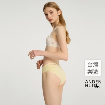 【Anden Hud】Spring Fever．交叉美臀低腰三角內褲(奶油黃-blossom) 純棉台灣製
