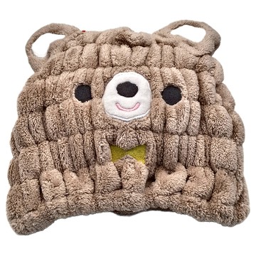 Skater 速乾吸水乾髮帽 23 x 17cm  小熊 棕色  1個