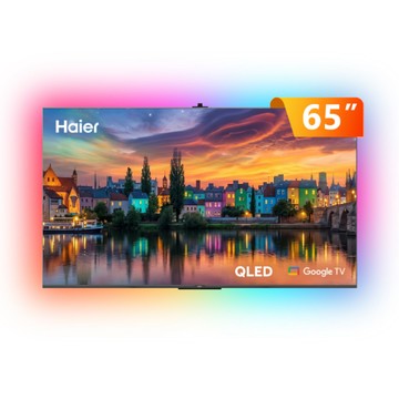 Haier 65型4K 120Hz DLG QLED Google TV 德國護眼認證 AI杜比電競顯示器 含超薄壁掛架+電視情境燈 H65S80GUX