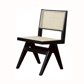 昌迪加爾 餐椅 無扶手 Chandigarh chair 北歐風 侘寂風 藤編 網美椅 倒V椅 咖啡廳 餐椅 CH096