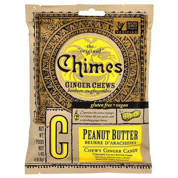 Chimes, 可咀嚼的薑糖，花生醬味，5盎司（141.8克）