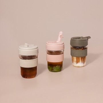 【HOLOHOLO】TONTON GLASS 玻璃吸管杯  360ml