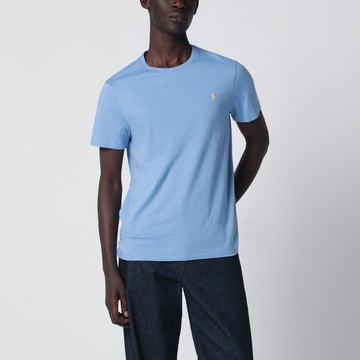 Light blue cotton Custom Slim-Fit T-shirt
