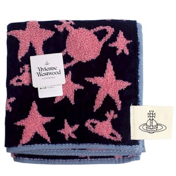 Vivienne Westwood   滿版宇宙星空純棉小方巾(粉色)
