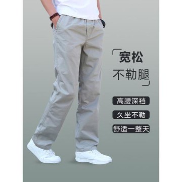 褲子男2025新款秋冬寬松直筒男士工裝休閑褲耐磨運動長褲男褲彈力