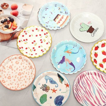 春季上新🌸桃園出貨🌸一次性ins餐具野餐生日紙盤紙杯蛋糕碟派對幼兒院聚會場景佈置