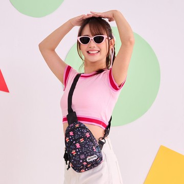 【OUTDOOR】Crayon Shinchan蠟筆小新鱷魚阿山單肩包-黑色 ODCS24H02BK