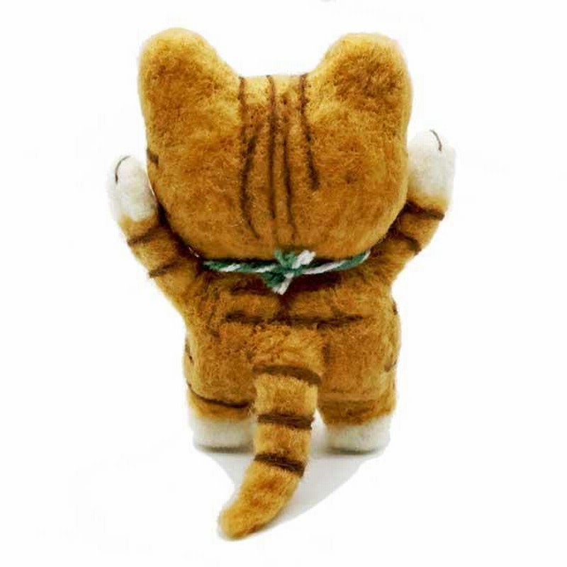 羊毛フェルト 猫 茶白猫雑貨 ぬいぐるみ マスコット 楽天市場】やまねこ 羊毛フェルト 猫 茶トラ白 Sサイズ 羊毛