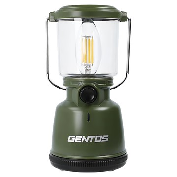 GENTOS 鎢絲暖黃光露營燈 EX-700F 700流明 IPX4防水等級 附掛勾 模擬蠟燭模式  綠色  1個