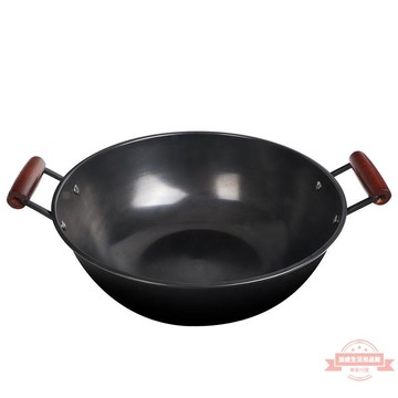 炒鍋不粘鍋章丘家用深型雙耳無涂層鑄鐵多功能燉鍋湯鍋炒鍋砂鍋