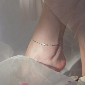 限時特賣🔥 【1452人收藏】925純銀如意鎖腳鏈女夏2022新款潮簡約清新小衆設計冷淡風氣質ins 腳鍊