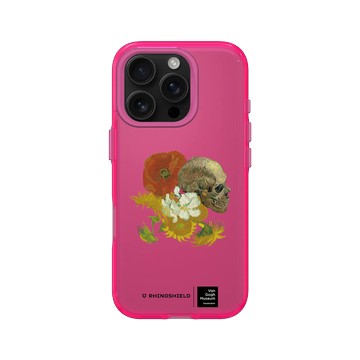iPhone 16 Pro Clear 粉漾桃 - Van Gogh Museum - 骸骨與花卉