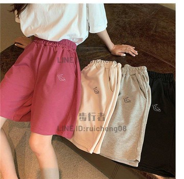 短褲女夏季寬鬆韓版高腰運動休閒百搭居家瑜伽睡褲潮【步行者戶外生活館】