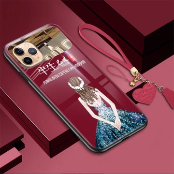 蘋果11手機殼女款網紅玻璃鏡面11pro創意文字外殼新款全包防摔iPhone11promax半生已過限量版化妝鏡子保護套