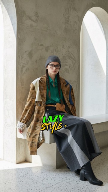 2025fw 拼布格仔西裝外套