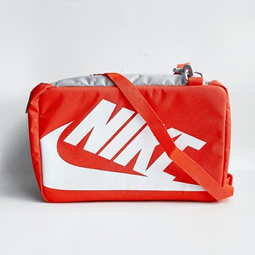 美國百分百【全新真品】NIKE 收納包 運動收納包 肩背包 防潑水 內網袋收納 橘灰色 BP92