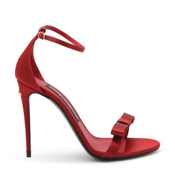 Dolce & Gabbana - Red Satin Bow Sandals