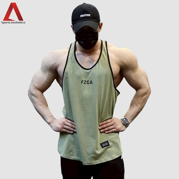 肌肉健身背心 男生 棉質 條紋 舒適 Gym 運動跑步訓練工字背心 現貨