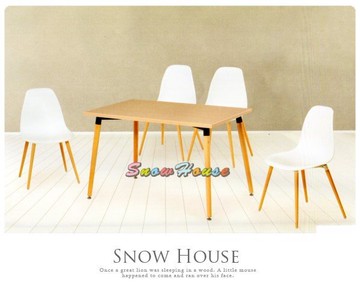 ╭☆雪之屋居家生活館☆╯R573-10 貝利餐桌(實木腳/黑框/白橡面)/洽談桌/造型桌/茶几/咖啡桌(不含椅子)