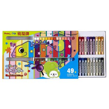 【Pentel 飛龍】粉蠟筆 50色入 /盒 PHN9-50(50色組)