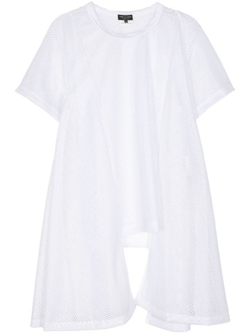 Comme des Garçons Homme Plus - draped crew-neck T-shirt - men - Polyester - M - White