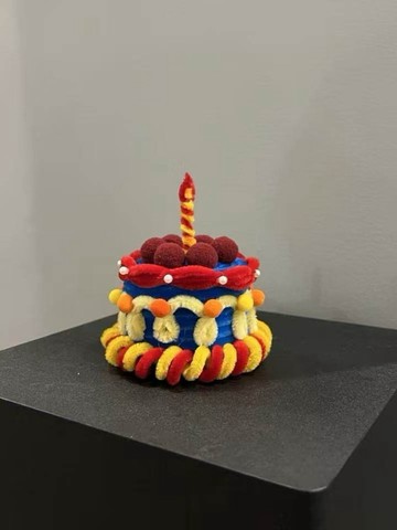 手作禮物🎁 扭扭棒生日蛋糕手作DIY材料成品創意禮物彩色毛條裝飾送女友閨蜜 DIY禮物 手作材料包 DIY材料包